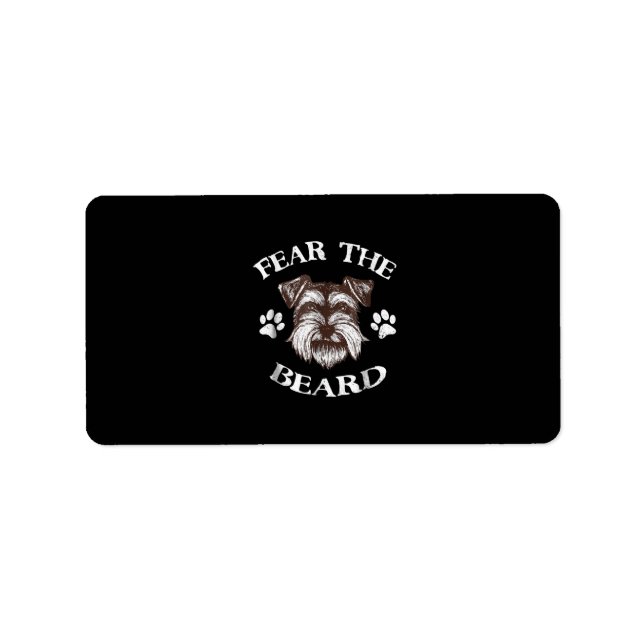 Schnauzer Fear Beard Label (Front)