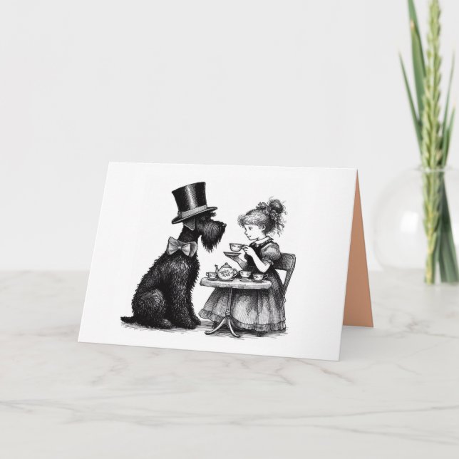 Schnauzer Folded Greeting Card (Front)