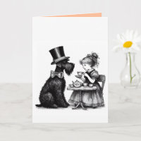 Schnauzer Folded Greeting Card