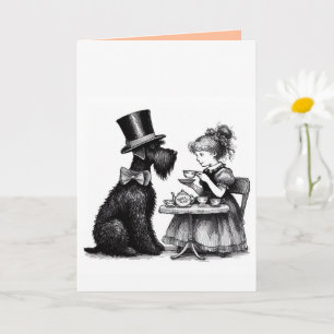 Schnauzer Folded Greeting Card