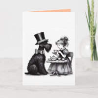 Schnauzer Folded Greeting Card