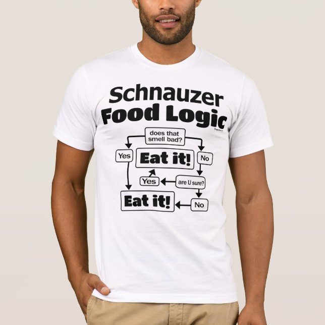 Schnauzer Food Logic T-Shirt (Front)