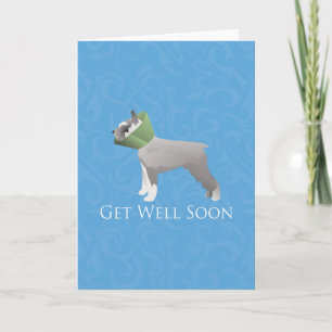 Schnauzer Get Well Soon Design Card