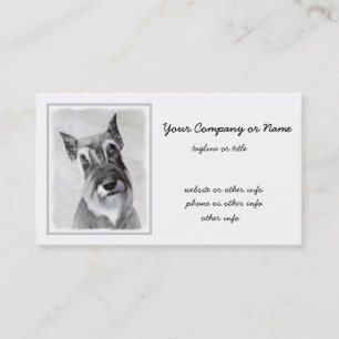 Schnauzer (Giant) - Cute Original Dog Art Business Card