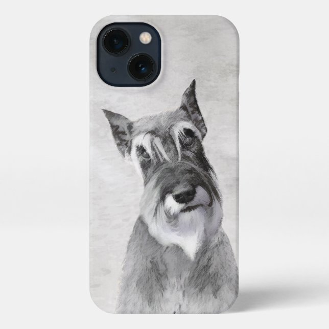 Schnauzer (Giant) - Cute Original Dog Art iPhone Case (Back)