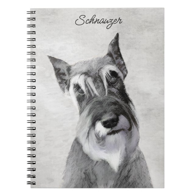 Schnauzer (Giant) - Cute Original Dog Art Notebook (Front)