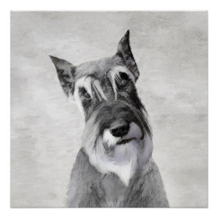 Schnauzer (Giant) - Cute Original Dog Art Poster