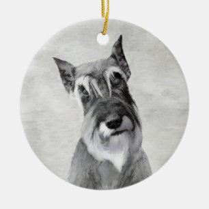 Schnauzer (Giant) Painting - Dog Art Ceramic Tree Decoration