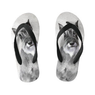 Schnauzer (Giant) Painting - Dog Art Kid's Jandals
