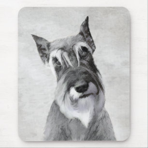 Schnauzer (Giant) Painting - Dog Art Mouse Pad