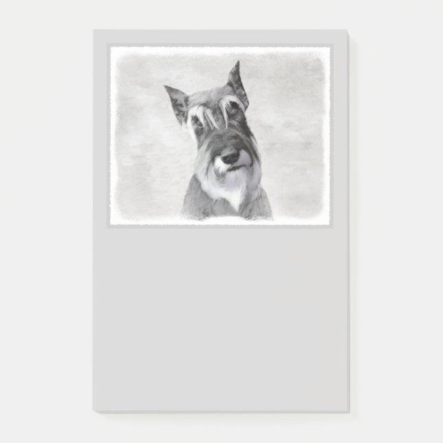 Schnauzer (Giant) Painting - Dog Art Post-it Notes (Front)