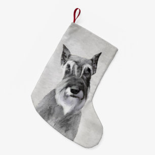 Schnauzer (Giant) Painting - Dog Art Small Christmas Stocking