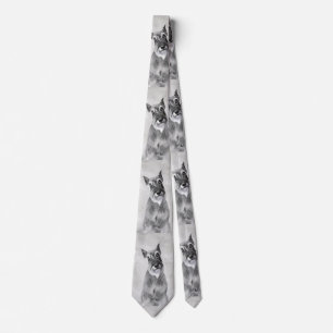 Schnauzer (Giant) Painting - Dog Art Tie