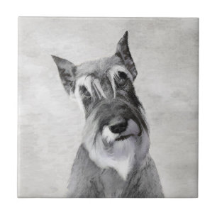 Schnauzer (Giant) Painting - Dog Art Tile