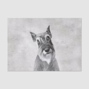 Schnauzer (Giant) Painting - Dog Art Tissue Paper