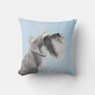 Schnauzer (Giant, Standard) 2 Painting - Dog Art Cushion