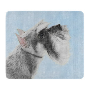 Schnauzer (Giant, Standard) 2 Painting - Dog Art Cutting Board