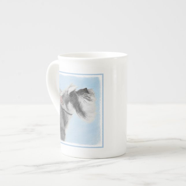 Schnauzer (Giant, Standard)  Painting - Dog Art Bone China Mug (Front Left)
