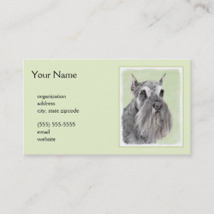 Schnauzer (Giant, Standard) Painting - Dog Art Business Card