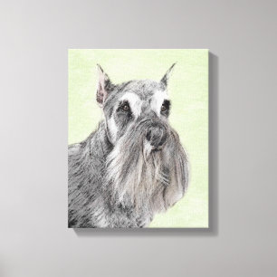 Schnauzer (Giant, Standard) Painting - Dog Art Canvas Print