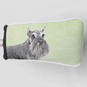 Schnauzer (Giant, Standard) Painting - Dog Art Golf Head Cover