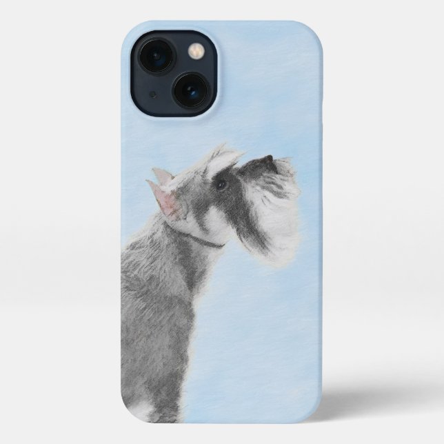 Schnauzer (Giant, Standard)  Painting - Dog Art iPhone Case (Back)