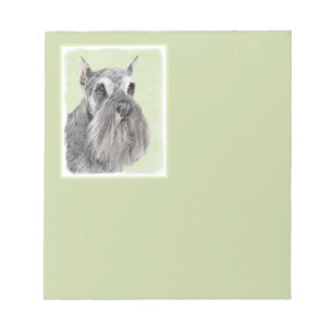 Schnauzer (Giant, Standard) Painting - Dog Art Notepad