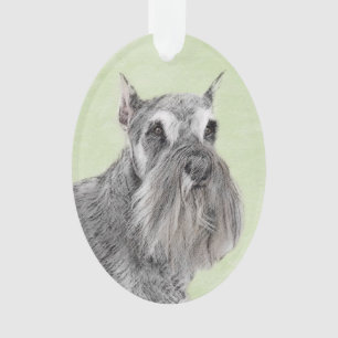 Schnauzer (Giant, Standard) Painting - Dog Art Ornament