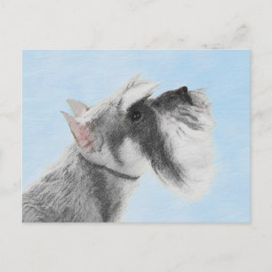Schnauzer (Giant, Standard) Painting - Dog Art Postcard