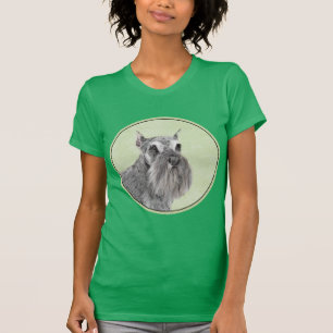 Schnauzer (Giant, Standard) Painting - Dog Art T-Shirt
