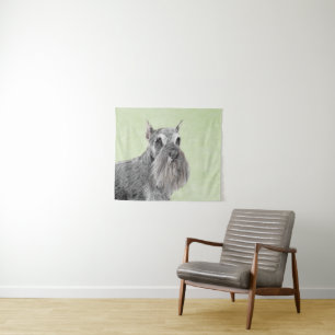 Schnauzer (Giant, Standard) Painting - Dog Art Tapestry