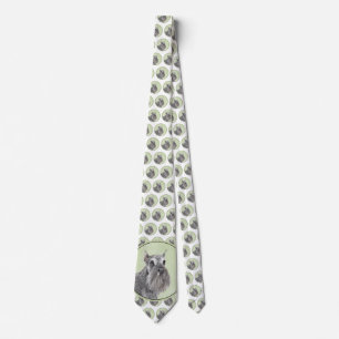 Schnauzer (Giant, Standard) Painting - Dog Art Tie