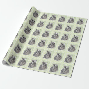 Schnauzer (Giant, Standard) Painting - Dog Art Wrapping Paper
