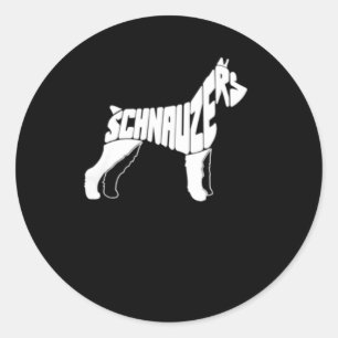 Schnauzer Gift Funny Schnauzer Art Classic Round Sticker