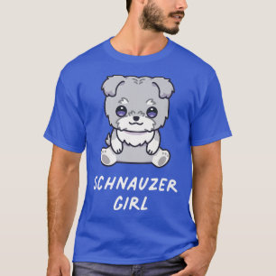 Schnauzer Girl Kawaii Anime Dog Lover Owner Family T-Shirt