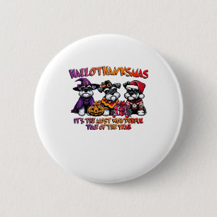 Schnauzer Halloween Thanksgiving Christmas Classic 6 Cm Round Badge