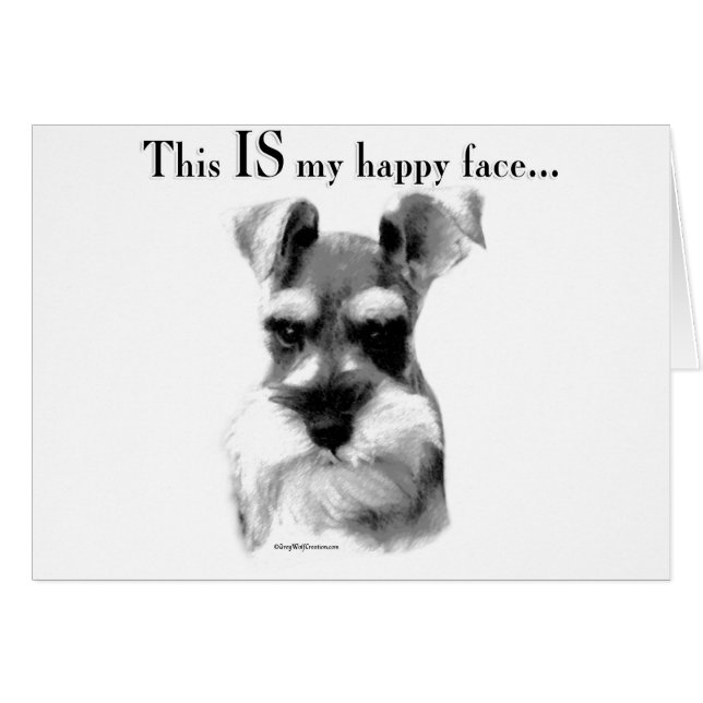Schnauzer Happy Face (Front Horizontal)