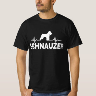 Schnauzer Heartbeat Dog Mom Miniature Schnauzer T-Shirt