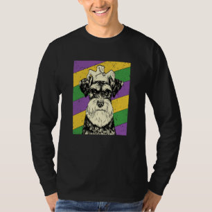 Schnauzer Jester Mardi Gras Dog Mom or Dad T-Shirt