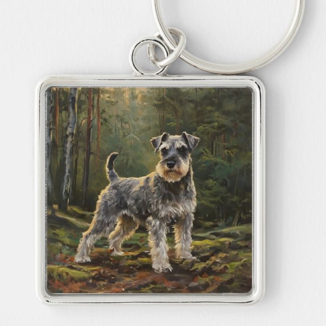 Schnauzer  key ring (Front)