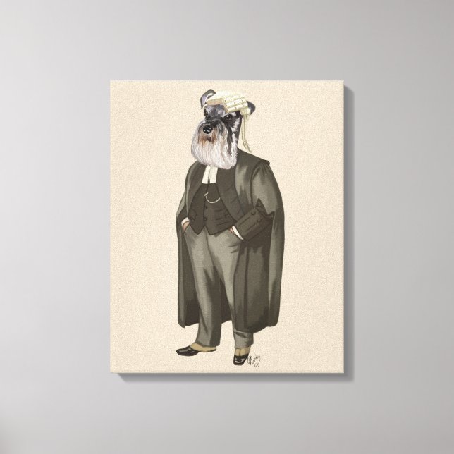 Schnauzer Lawyer Canvas Print (Front)