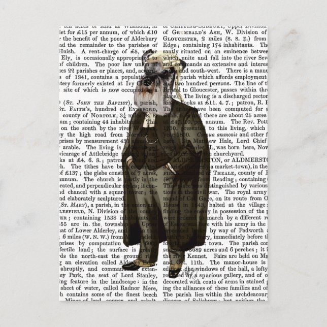 Schnauzer Lawyer Postcard (Front)