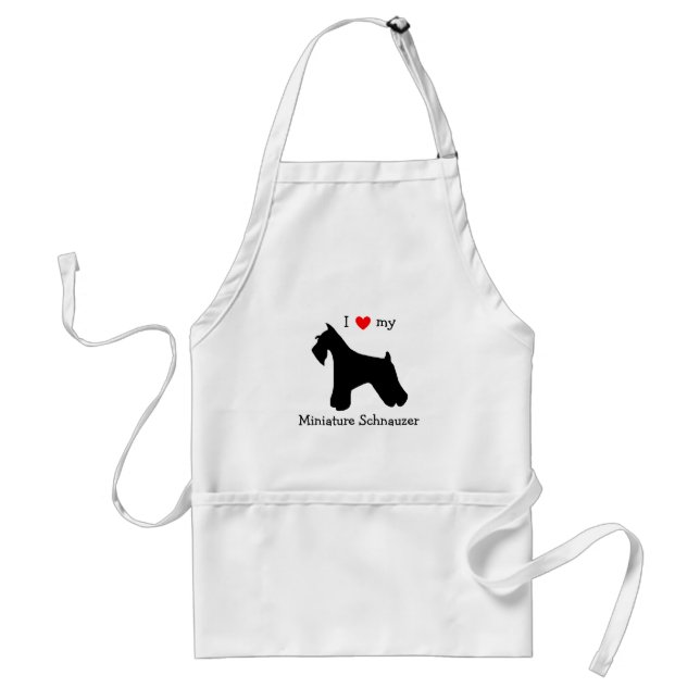 Schnauzer Love Apron (Front)