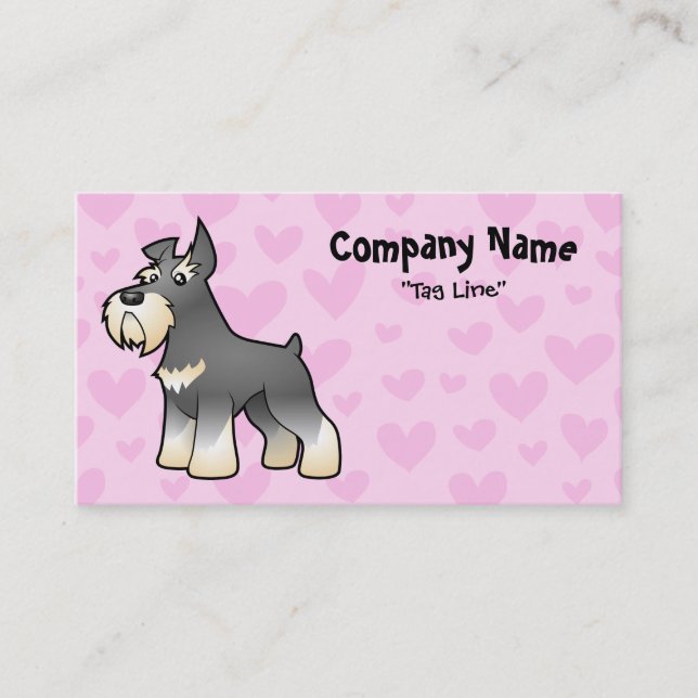 Schnauzer Love Business Card (Front)