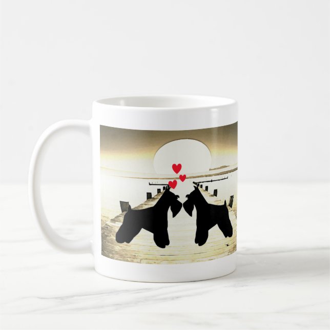 Schnauzer Love Coffee Mug (Left)