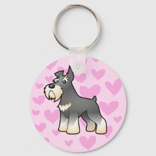 Schnauzer Love Key Ring