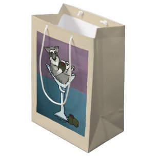 Schnauzer Martini Gift Bag Medium