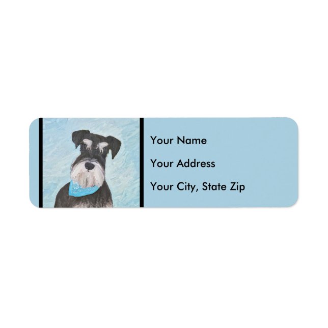 Schnauzer (Miniature) Painting - Cute Original Dog (Front)