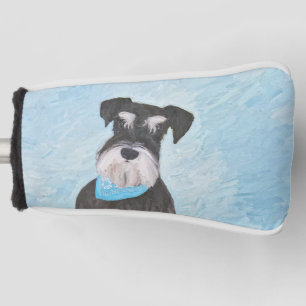Schnauzer (Miniature) Painting - Cute Original Dog Golf Head Cover