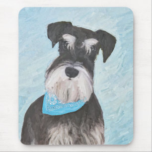 Schnauzer (Miniature) Painting - Cute Original Dog Mouse Pad